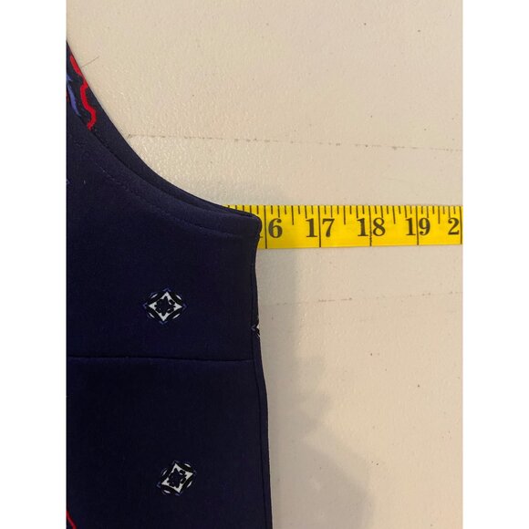 Banana Republic Sleeveless Paisley Print Dress Blue Red White Size 0 - Picture 6 of 8